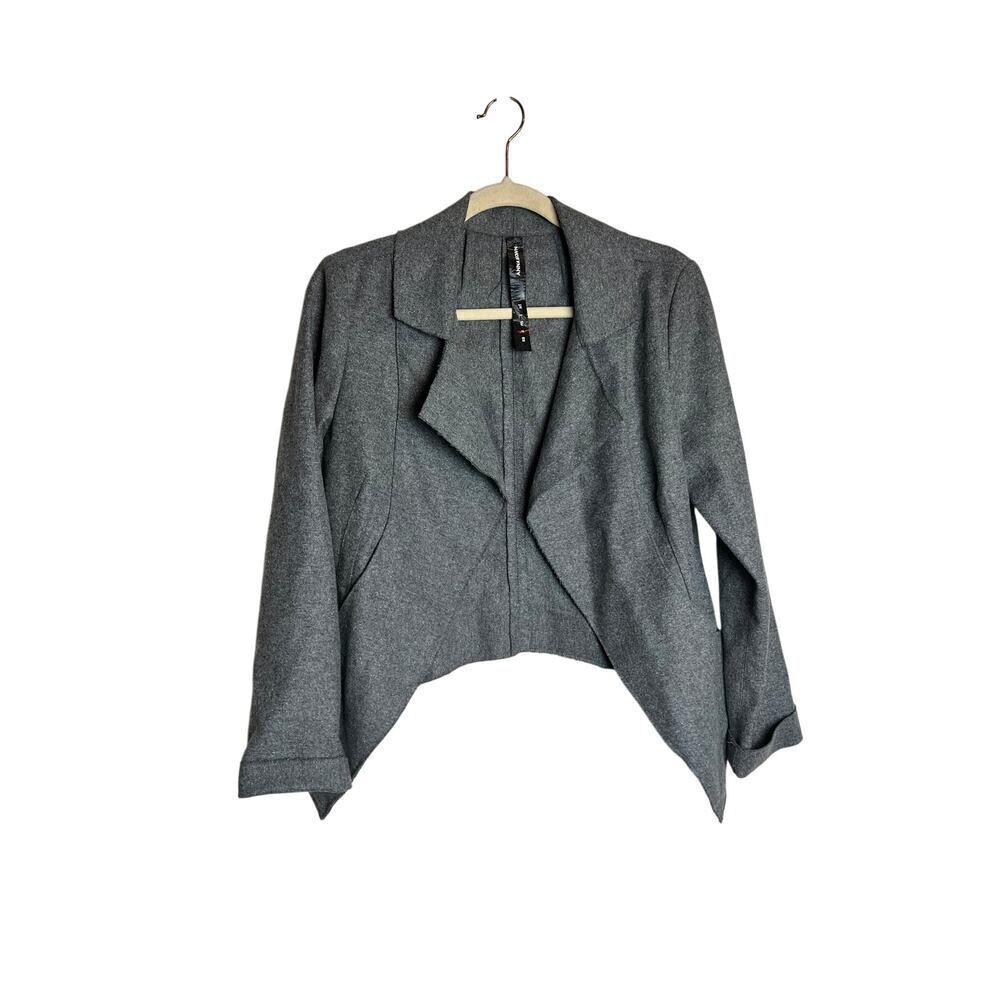 Anna Brown Studio Grey Wool Raw Edge Blazer Jacket Sz. S - Picture 7 of 7